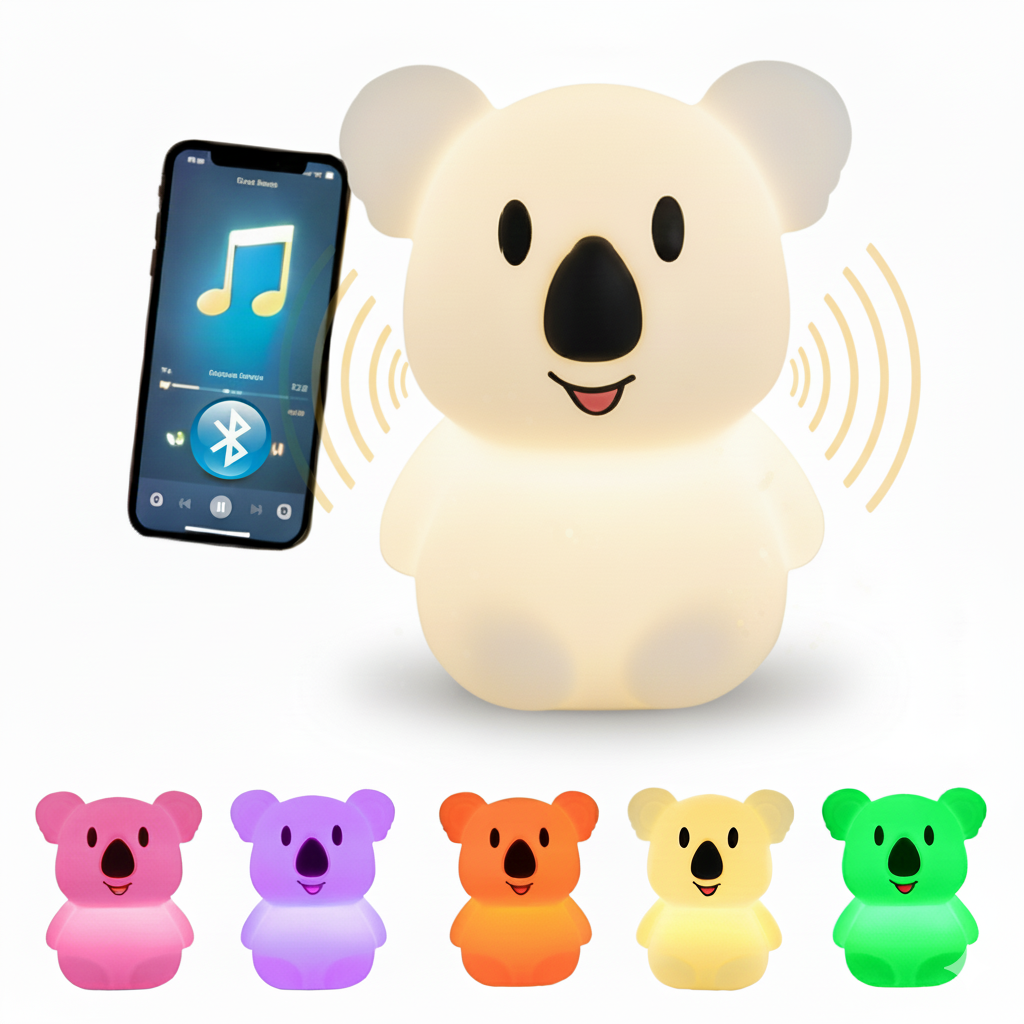 Homae.X Koala Night Light with Bluetooth Speaker